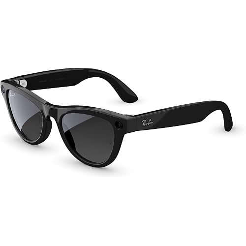 Meta Ray-Ban (Gen 2), Skyler, Shiny Black | Smart AI Glasses for Men, Women — 2x Battery Life — 3K Ultra HD Resolution — 12 MP Ultra-Wide Camera, Audio, Video — Polarized Gradient Graphite Lenses