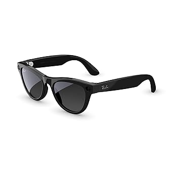 Meta Ray-Ban (Gen 2), Skyler, Shiny Black | Smart AI Glasses for Men, Women — 2x Battery Life — 3K Ultra HD Resolution — 12 MP Ultra-Wide Camera, Audio, Video — Polarized Gradient Graphite Lenses