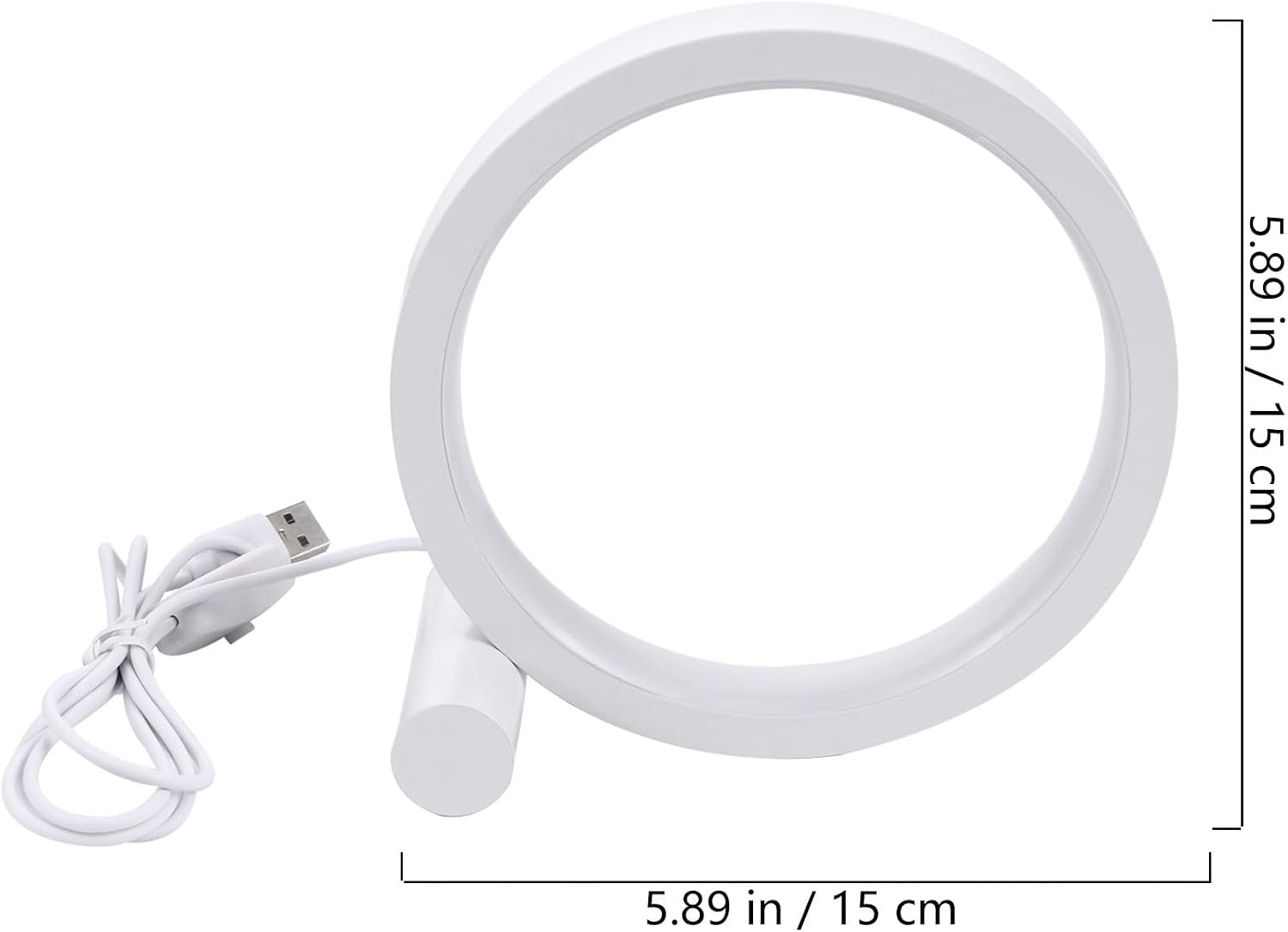 USB Rechargeable Bedside Reading Lamp with Button Dimming, Compact White Desk Light for Home Office Study, Decorative USB Book Light for Nightstand