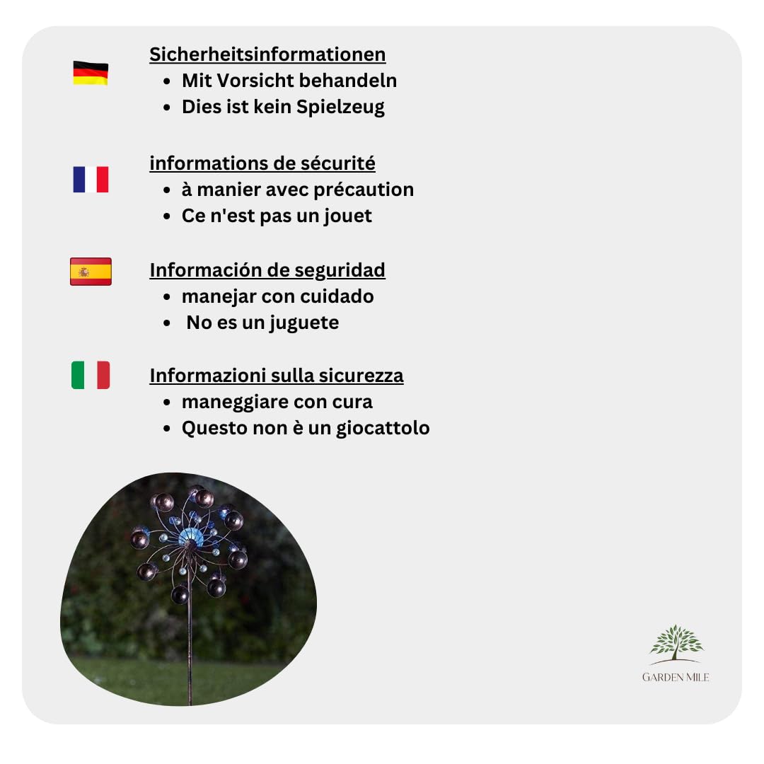 Molinillos de viento decorativos con luz solar con luces LED que cambian de color, efecto cobre, esculturas de metal, adornos versátiles (Venti)