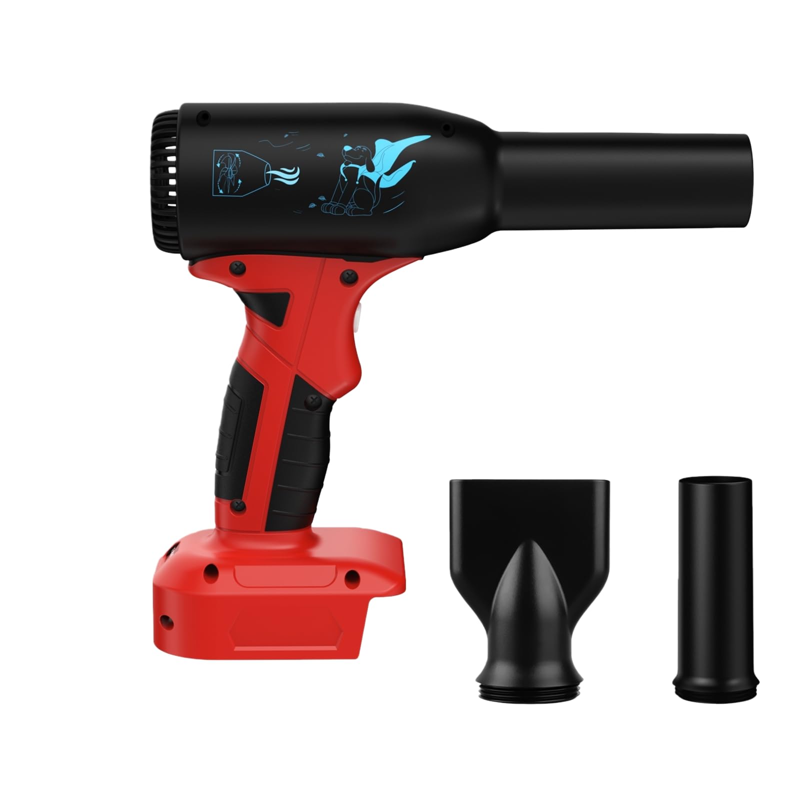 Aggiornamento Jet Dry Blower per Milwaukee M18 18V Batteria, 500W 400G Pressione del vento 90000RPM Cordless Aria Compressa Duster per Auto Asciugatura & Pulizia Officina