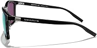Vista 210 de MERRY'S S8286 Lentes de sol polarizados de aluminio, unisex, estilo de época, para hombres y mujeres 0c03 Marco negro/lente de espejo verde/patillas