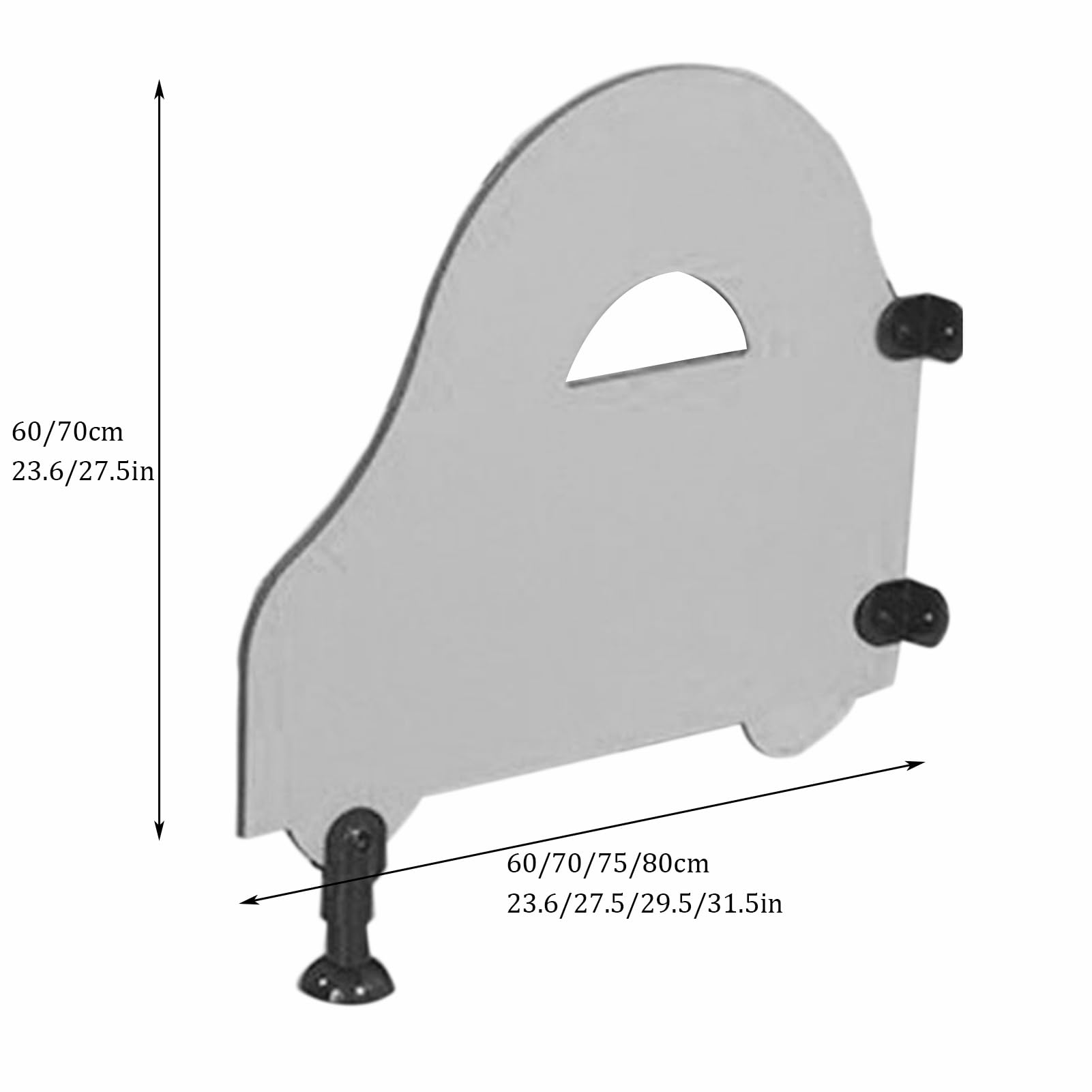 Confezione da 10 divisori per WC da Parete per asili Nido con staffe e Gambe di Supporto, Resistenti divisori per orinatoi in Legno Arancione per bagni di asili e scuole (60x75 cm).