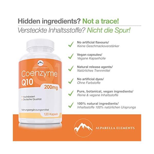 Coenzyme Q10 VEGAN et HAUTEMENT DOSÉ 200mg de Coq10 par Capsule 120 Gélules Dietary