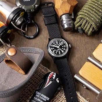 KELTON Men's Jungle Camper Watch, Hand-wound, Waterproof for Daily
