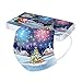 Generic 10 Stück Erwachsene Weihnachten Mundschutz Multifunktionstuch Weihnachtsmotiv Einweg MNS Mund und Nasenschutz Schneemann Motiv Tücher 3-lagig Atmungsaktiv Mund-Tuch Halstuch