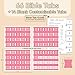 EssexWares - Rose Pink Bible Tabs for Old and New Testament, 80 Large Print Tabs for Bible Study, Water-Resistant and Durable Bible Index Tabs for Women and Men - 1.7