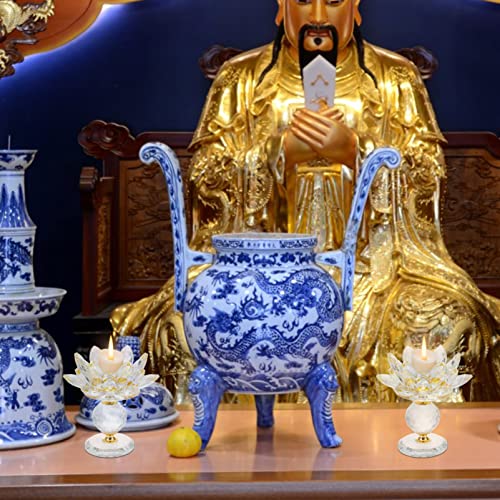 Lotus Candlestick Ornaments Candle Holder Tea Light Holder Crystal Tealight Holder