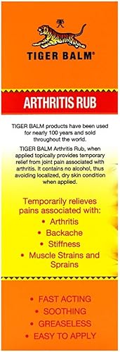 Miniatura 4 de Tiger Balm Artritis Frob 4 oz  Crema para alivio muscular y articulaciones para uso con artritis reumatoide y túnel carpiano  eficaz para aliviar