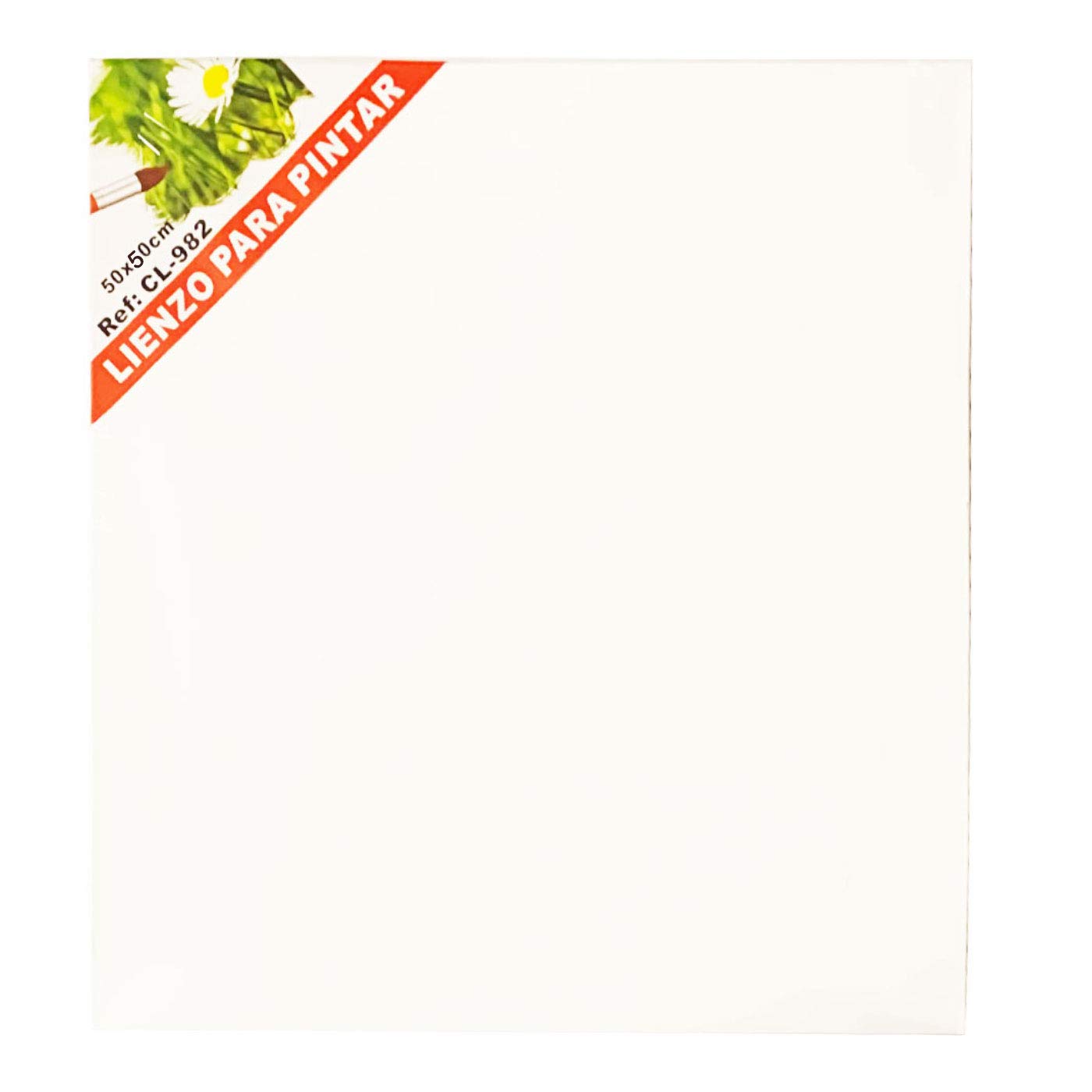 Lot de 6 toiles 100 % coton 280 g/m², de nombreuses tailles, pour tout type de peinture acrylique, huile, aquarelle. (50 x 50)