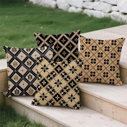 Housse coussin 40x40cm lin impermeable double sided printing decoration de salon - 4