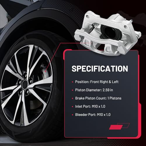 Image of BDFHYK 18-B5484 18-B5485 Front Disc Brake Caliper Assembly Compatible with Dodge Grand Caravan /Journey /Nitro 2011 2013-2016, Compatible with Jeep Wrangler JK 2013-2018, 2.4L 3.6L 3.7L 4.0L l4 V6 2pcs