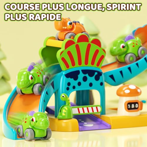 Lehoo Castle Jouet de Voitures Dinosaures pour 1-3 Ans, Cadeau pour Enfant – vue 7