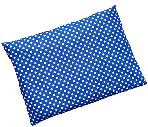 Microwavable Corn Filled Heating Pad And Cold Pack / Washable 100% Cotton Cover (7.5"Wx11"L, Polka Dot - Blue) #TOP6