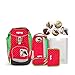 Produktbild ERGOBAG pack-Set 16 Schulranzen-Set, Rot Dots 25 x 22 x 35 cm