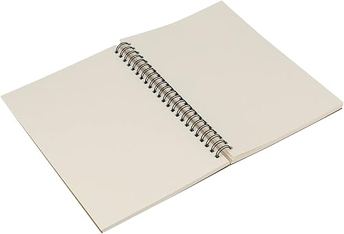 Miniatura 4 de JEUIHAU Paquete de 24 cuadernos de bocetos A5, 8.3 x 5.5 pulgadas, cuaderno en blanco con espiral A5, tapa de papel kraft marrón para dibujar,