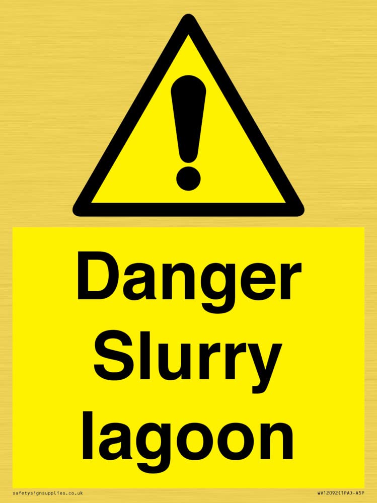 Danger Slurry lagoon Sign - 150x200mm - A5P