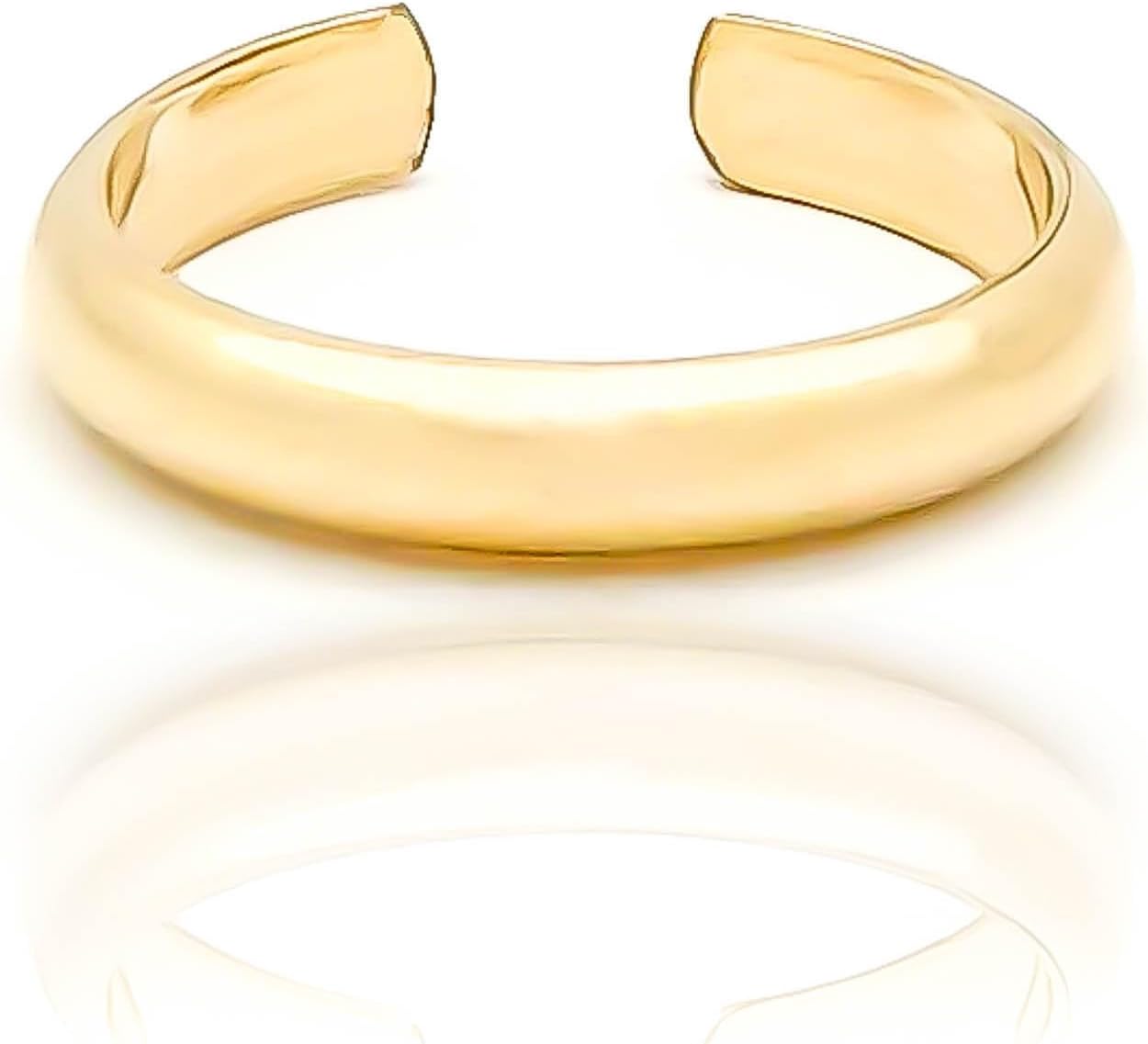 Gold Toe Ring, 14K Gold Filled, 12ga, Adjustable, Waterproof, Toe Rings for Women, Gold Toe Rings for Women, Gold Toe Ring Size 4, Gold Toe Ring Adjustable, Toe Rings Gold, Toe Ring for Men, Toe Rings