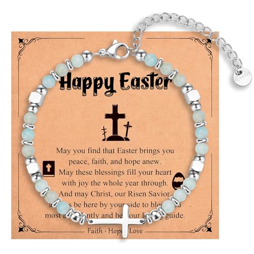 Image of Religious Cross Bracelet for Women Girls, Christian Gifts for Daughter Granddaughter Sister in Christ Friend Niece on Birthday Christmas Easter Valentines Day Graduation