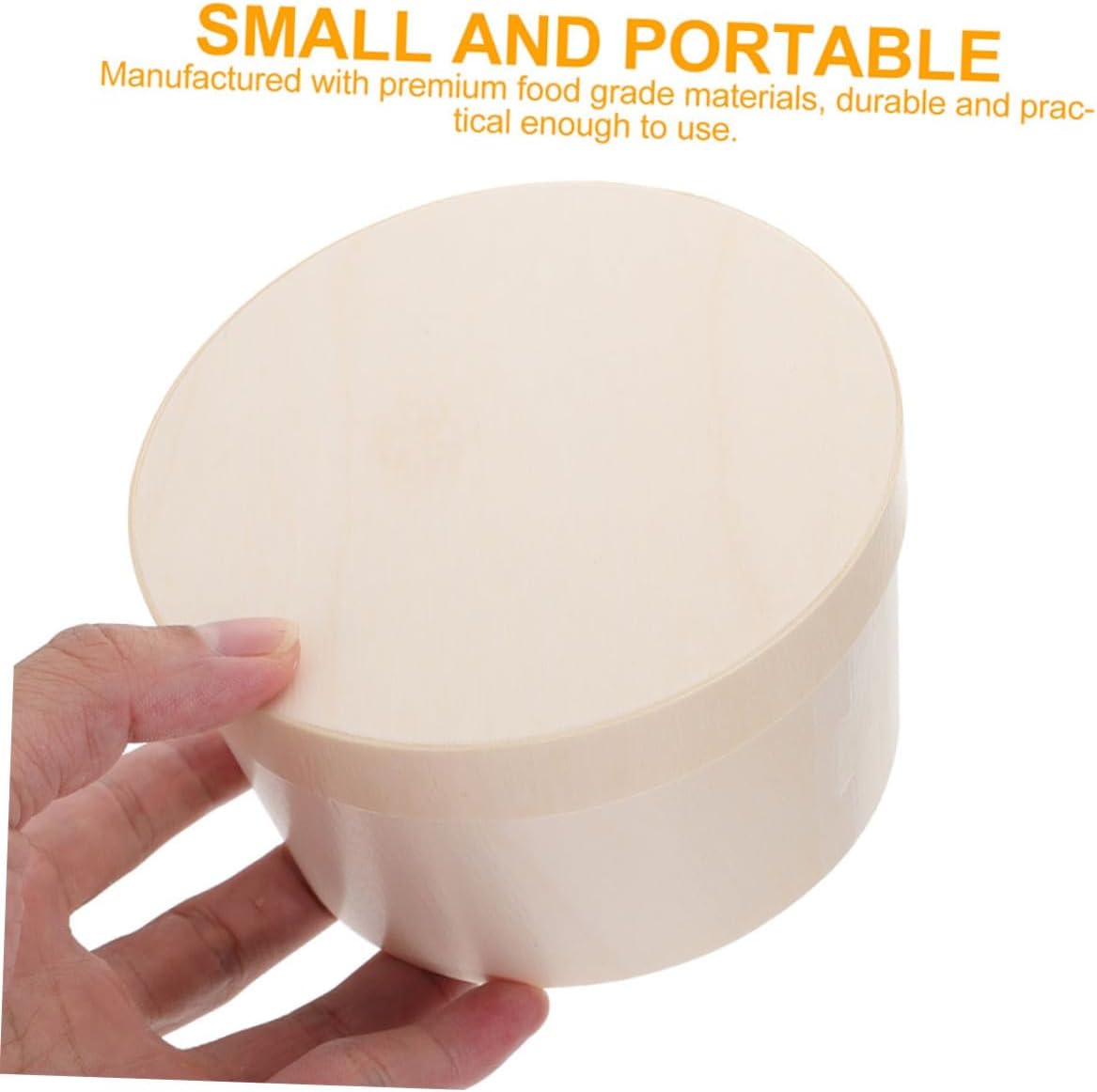 Cake Box 5 Inch Yang Wood Cheese Cake Case 2pcs Set Baking Packaging Container Food Storage for Desserts and Baked Goods