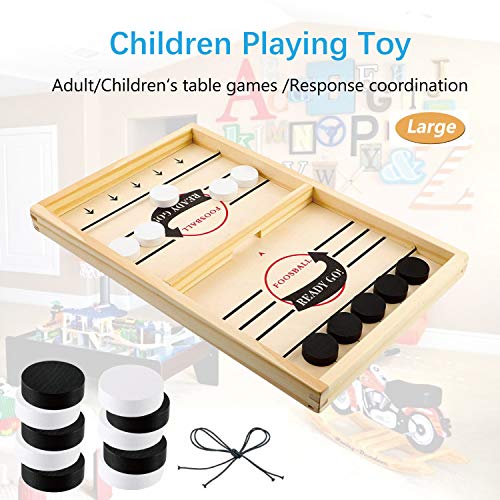 Large Size Foosball Winner Board Game Fast Sling Puck Sling Foosball, Desktop Battle Hockey Foosball Slingshot Game Board for Hockey Fans, Birthday, Halloween