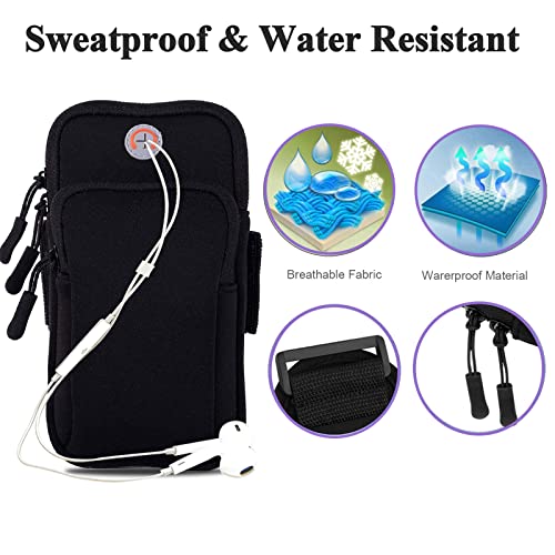 Movoyee 4334970805 Phone Holder For Running Armband Iphone 15 14 13 12 11 Pro Max Xs Xr X 8 7 6 Plus Se Mini Galaxy Ultra Edge S24 S23 S22 S21 S20 Note 20 10 Pouch Bag,Arm Band Sleeve Fit Sport Gym Hiking-Black thumb #4