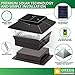 GreenLighting Standard #1 Solar Post Cap Lights Fits 4x4 Nominal Wood, 4x4 PCV/Vinyl Posts, Outdoor Fence Solar Powered Light, Landscaping, Deck, Garden, Includes Flush Mount Adapter Black 4 Pack