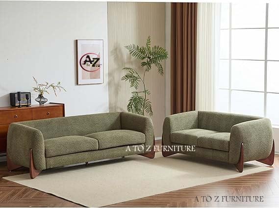 Image of A to Z Furniture Classic Chesterfield Sofa Set Luxury Chesterfield Sofa in for Home Living Room & Office (Grey 3+2)