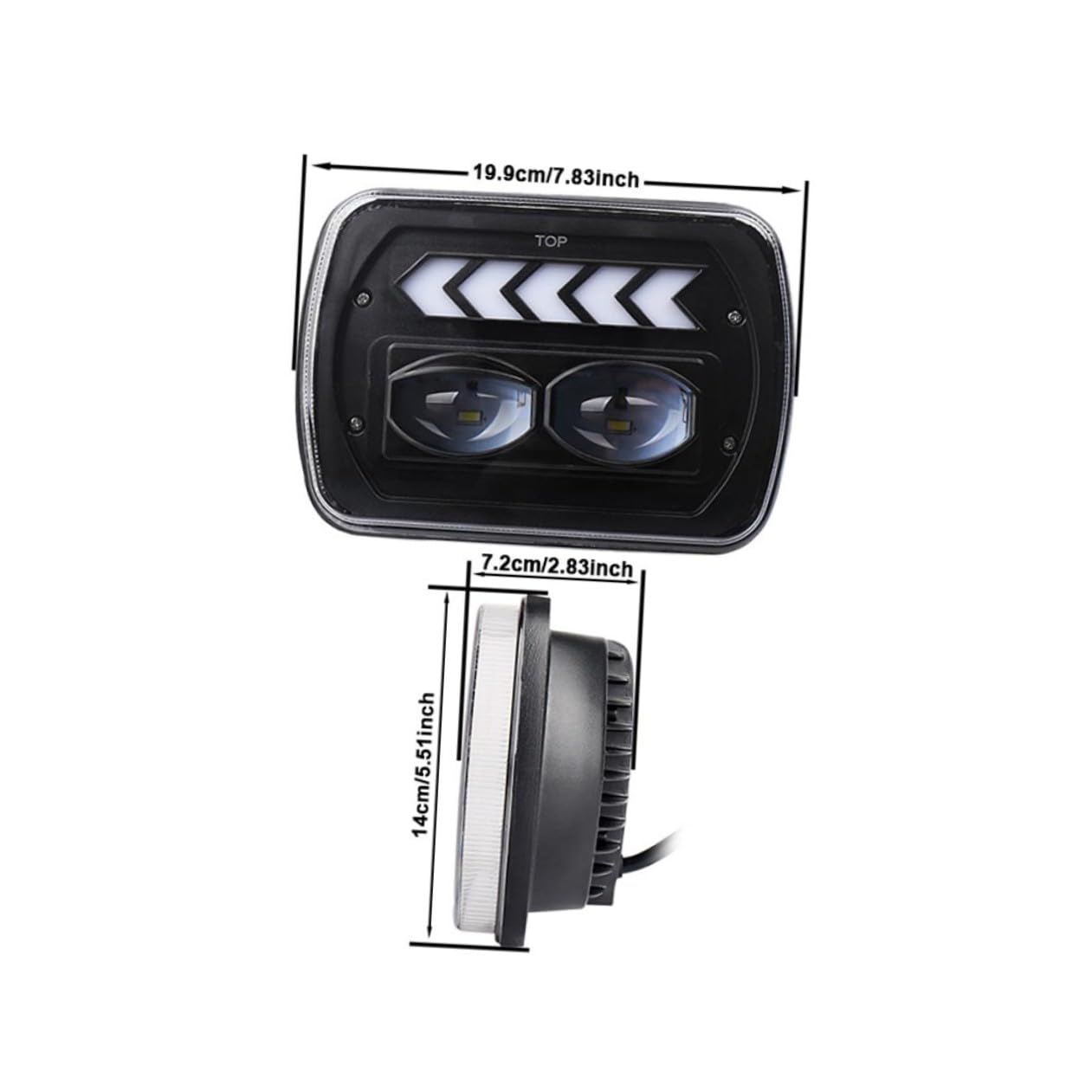 Alipis Faro LED para Suv 5x7 Pulgadas Ip67 3060lm Luz Intermitente