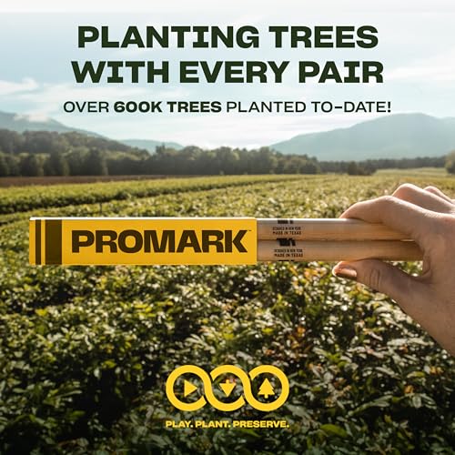 Miniatura 6 de Promark Baquetas Bateria - Forward Rebound 5a - Activegrip - Se Vuelve Más Pegajoso A Medida Que Las Manos Sudan - Acabado De Agarre Activo, Punta De Bellota, Madera De Nogal Americano - 1 Par
