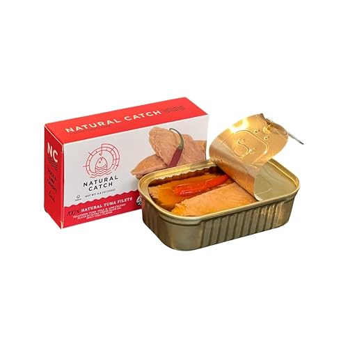 Natural Catch Tuna Spicy Yellowfin Filets, Hand Cut, Pole &
