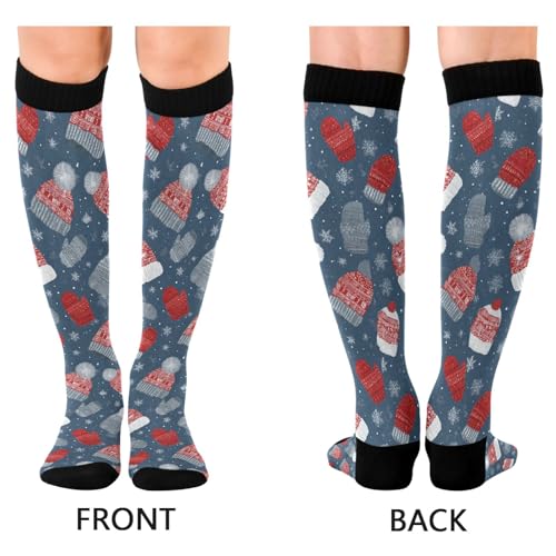 Image of SHJI Compression Socks for Women Sock Men Knee High Stockings for Running Athletic Hiking Cycling