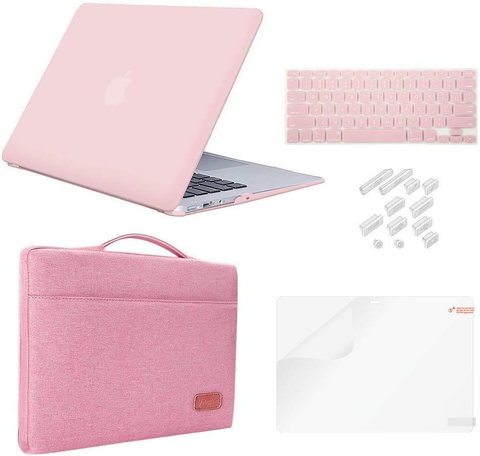 iCasso Compatible with MacBook Pro 15 Case Bundle 5 in 1 Hard Shell Cover with Sleeve Screen Protector Keyboard Cover & Dust Plug for Mac Pro 15 Model A1398 (Release 2012-2015)