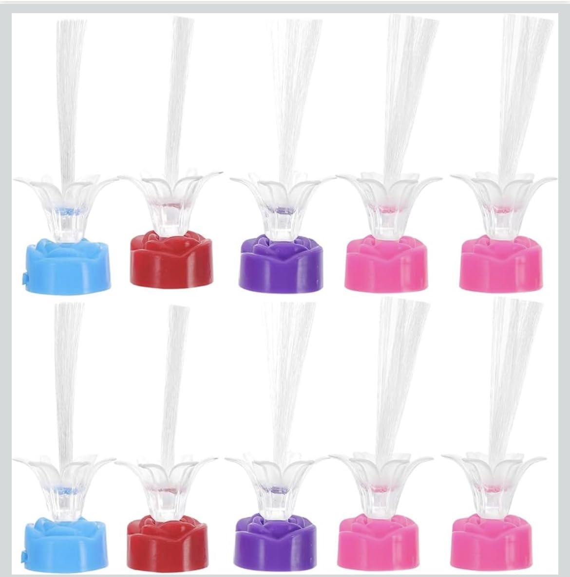 Pack of 12 Light Lamps for Birthday Return Gifts for Kids. Kids Love to Play with Colour Changing Small Size Optical Fiber Light lamp. Small Size Lights for Decoration.