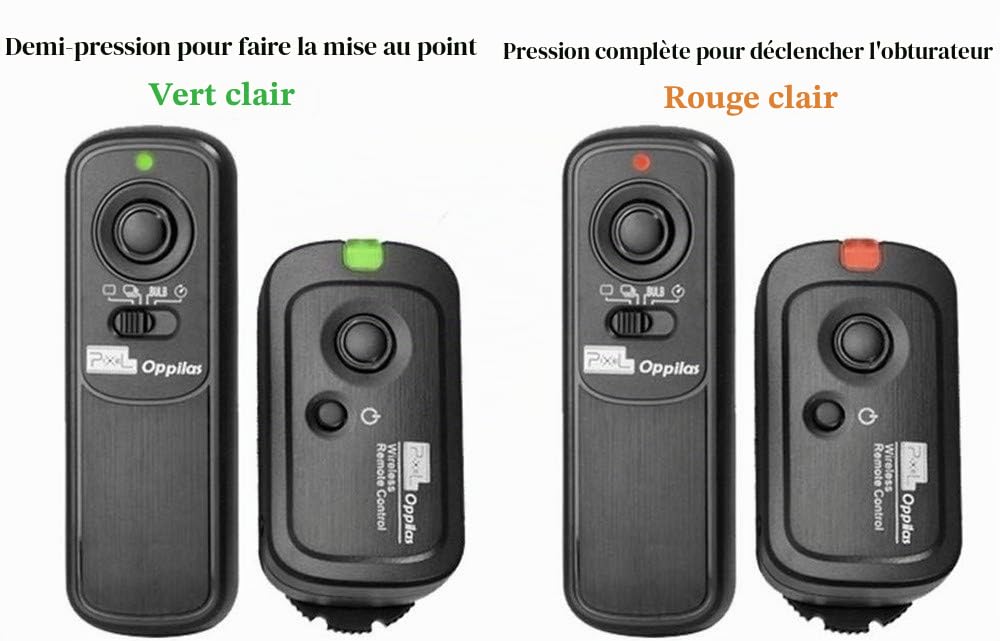 Pixel RW221-E3 Télécommande D'obturation sans Fil Compatible avec Canon EOS R RA R6 RP 90D 250D 200D 2000D 1200D Compatible avec Olympus EM1X EM1-III EM5-III Compatible avec Fuji XT3 XT4 XT30 RS-60E3