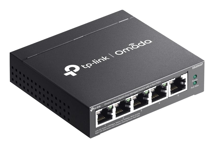 Switch di rete gestito Gigabit a 5 porte, PoE+ a 4 porte, controller SDN basato su cloud, gestione remota
