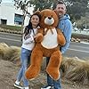 MorisMos Giant Teddy Bear Stuffed Animal 4 Feet,51'' Large Stuffed Bear for Girlfriend Boyfriend Wife Mom Fiancee Valentine's Gift,Big Bear Plush for Kid Birthday Christmas Baby Shower Decor,Brown
