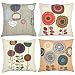 CoolDream Home Decor Sofa Orange Cat Cotton Throw Pillow Cover 18X18''
