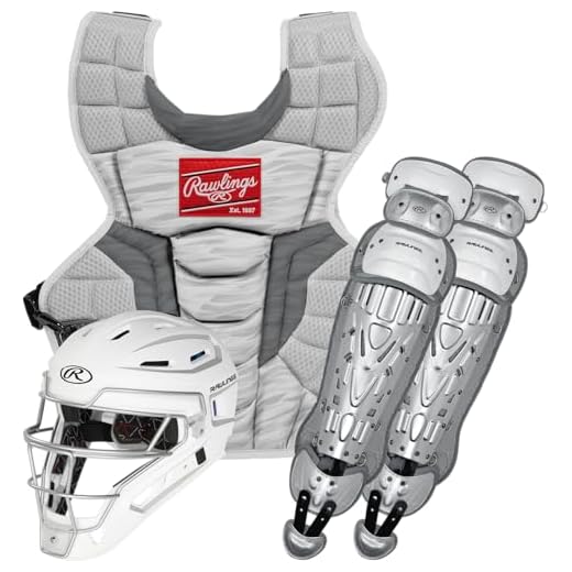 Rawlings | VELO 2.0 Catcher's Set | Baseball | Youth Ages 12 & Under | White/Silver