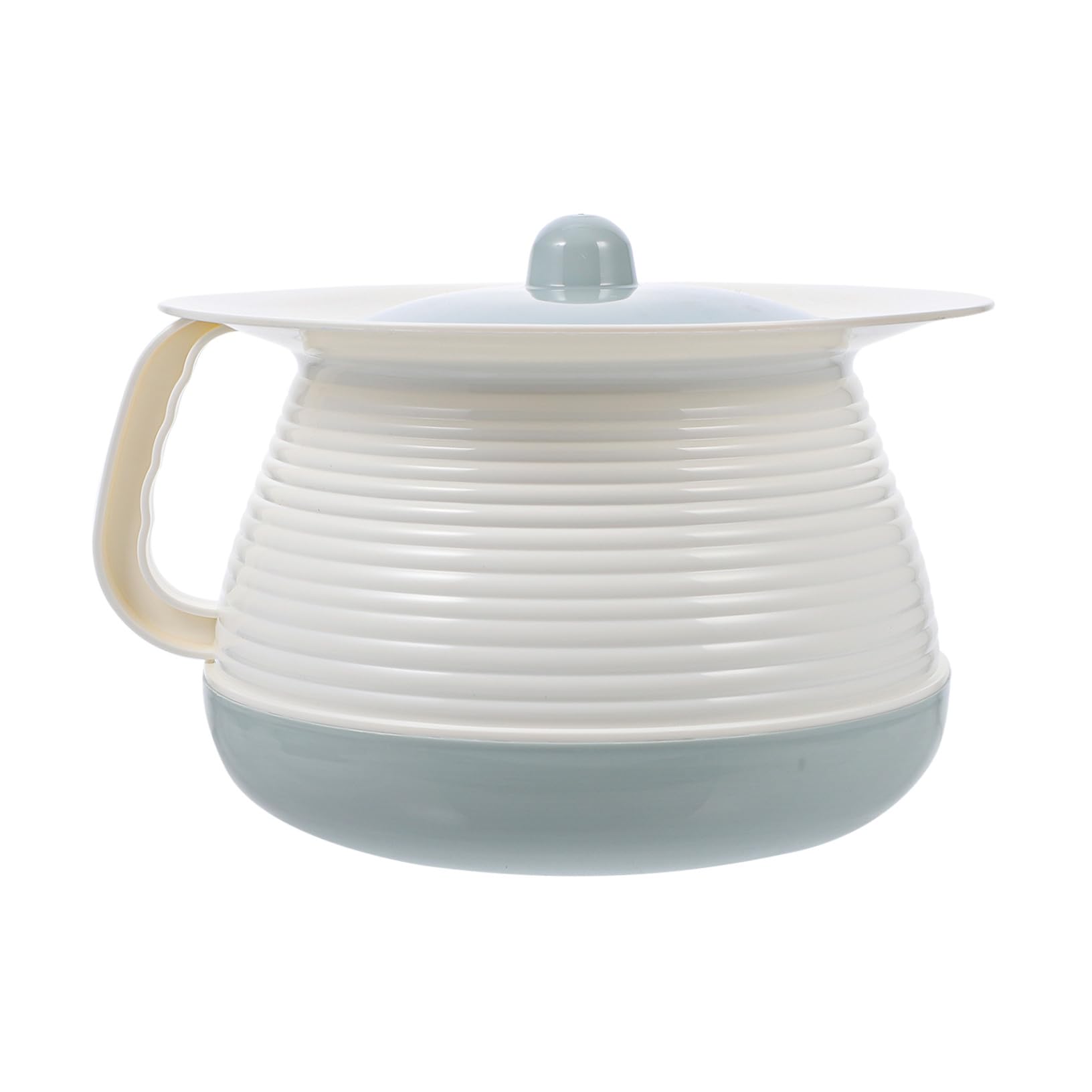 Anneome Pot de nuit pratique en plastique incassable avec couvercle Pot à urine portable pour adultes et utilisation domestique stable avec poignée anti-odeurs et durable