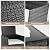 DUMOS 4 Piece Patio Furniture Set, All-Weather Outdoor Wicker Conversation Set with Removable Cushions & Tempered Glass Coffee Table, for Porch, Balcony, Lawn, Backyard Black
