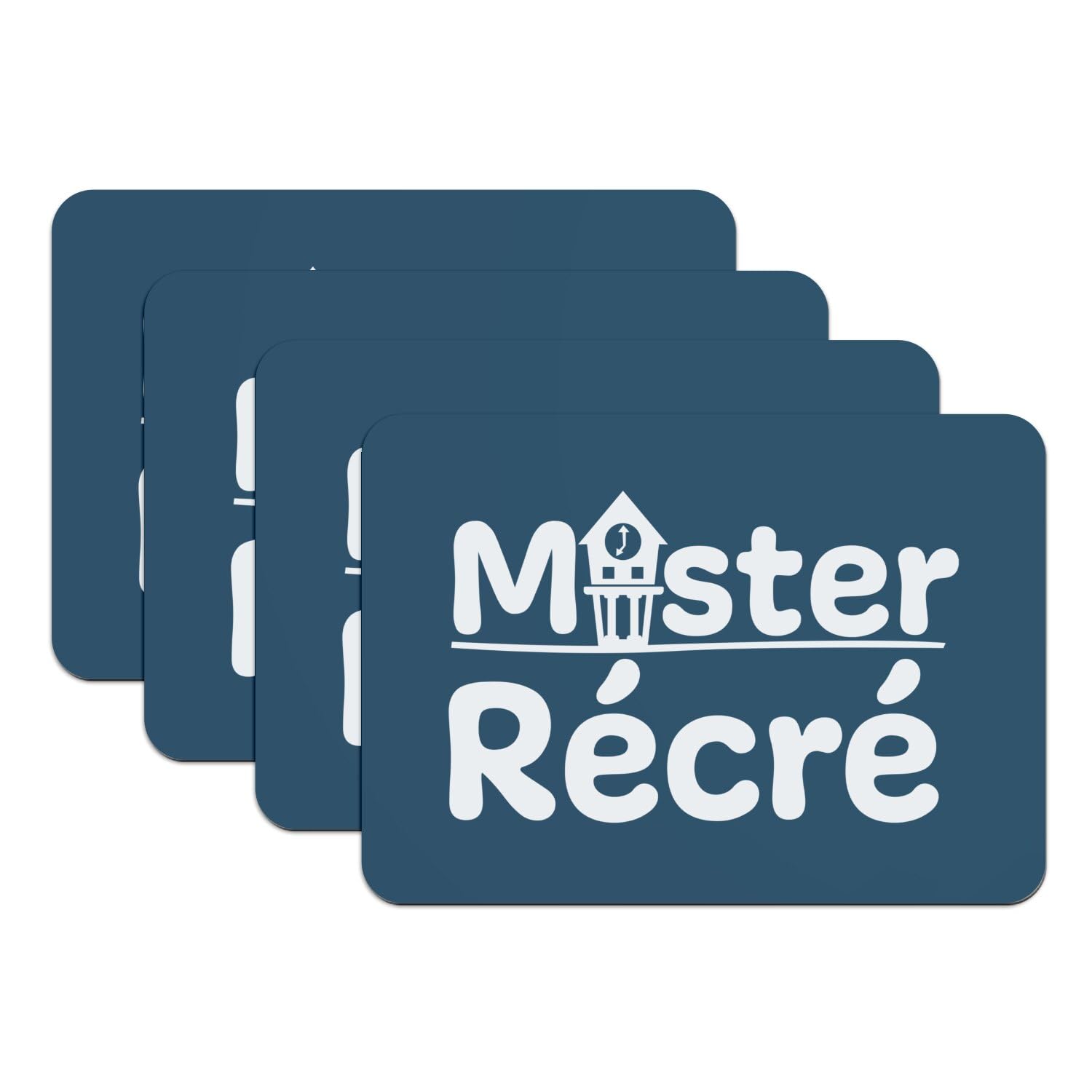 Sets de table en caoutchouc bleu grand format pour enfant par Mister Récré