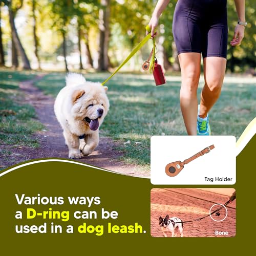 Image of Adil's Biothane Dog Leash - Waterproof Leashes for Dogs, Metal Hook, Adjustable 5ft Length Suitable for Dogs & Puppies, Ideal for Walking, Running & Training (Lemon Yellow)
