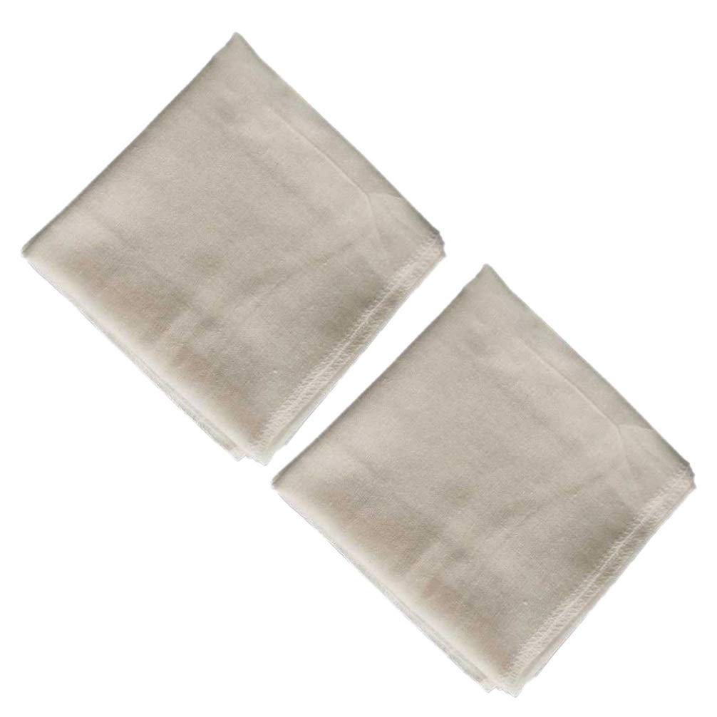 Cabilock 2pcs Cotton Cheesecloths for Cooking and Straining Khaki Kitchen Cloths Reusable and Unbleached for Cheesemaking Steaming and Roasting
