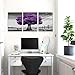 HUADAOART Canvas Prints Purple Tree Framed Canvas Wall Art for Home Decor Perfect 3 Panels Wall Purple Scenery Decorations for Living Room Bedroom Office Each Panel 12x16inch (Purple)