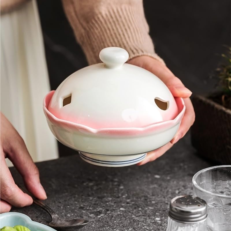 Miski do zupy Ceramiczna miska na zupę z pokrywką Zimna miska do pieczenia Domowa miska na lody Restauracja Miska deserowa Różowa miska na wodę cukrową Miski obiadowe