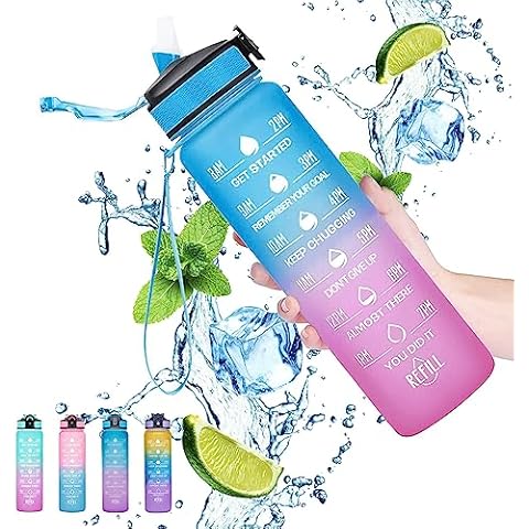 Gaiayhc 1 L Motivational Sports Water Bottle Cover