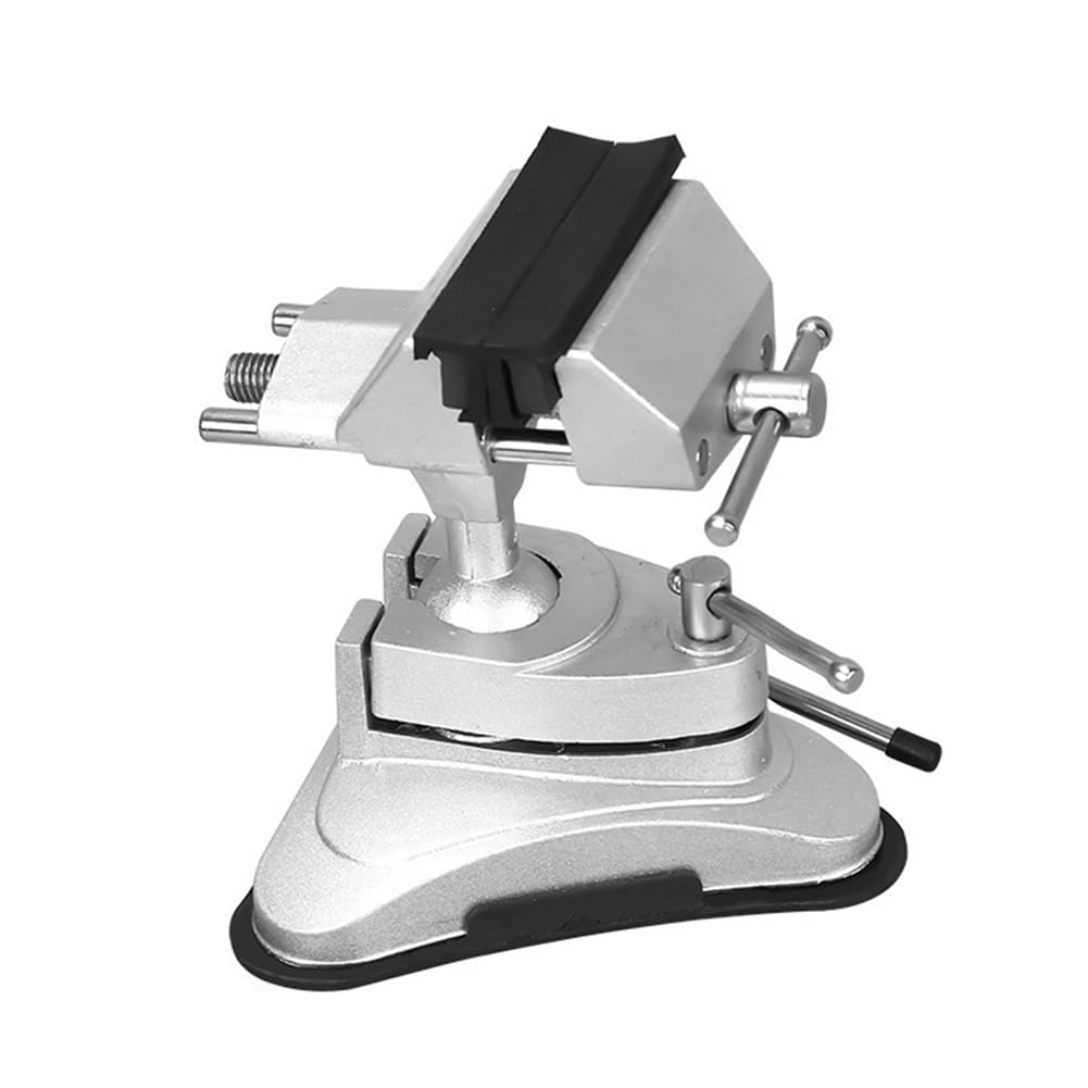 Turodeuo Heavy Duty Mechanics Household Vise Bench Small Bench Vice Clamp 360 Degree Rotation Multi-Functional Small Table Vise