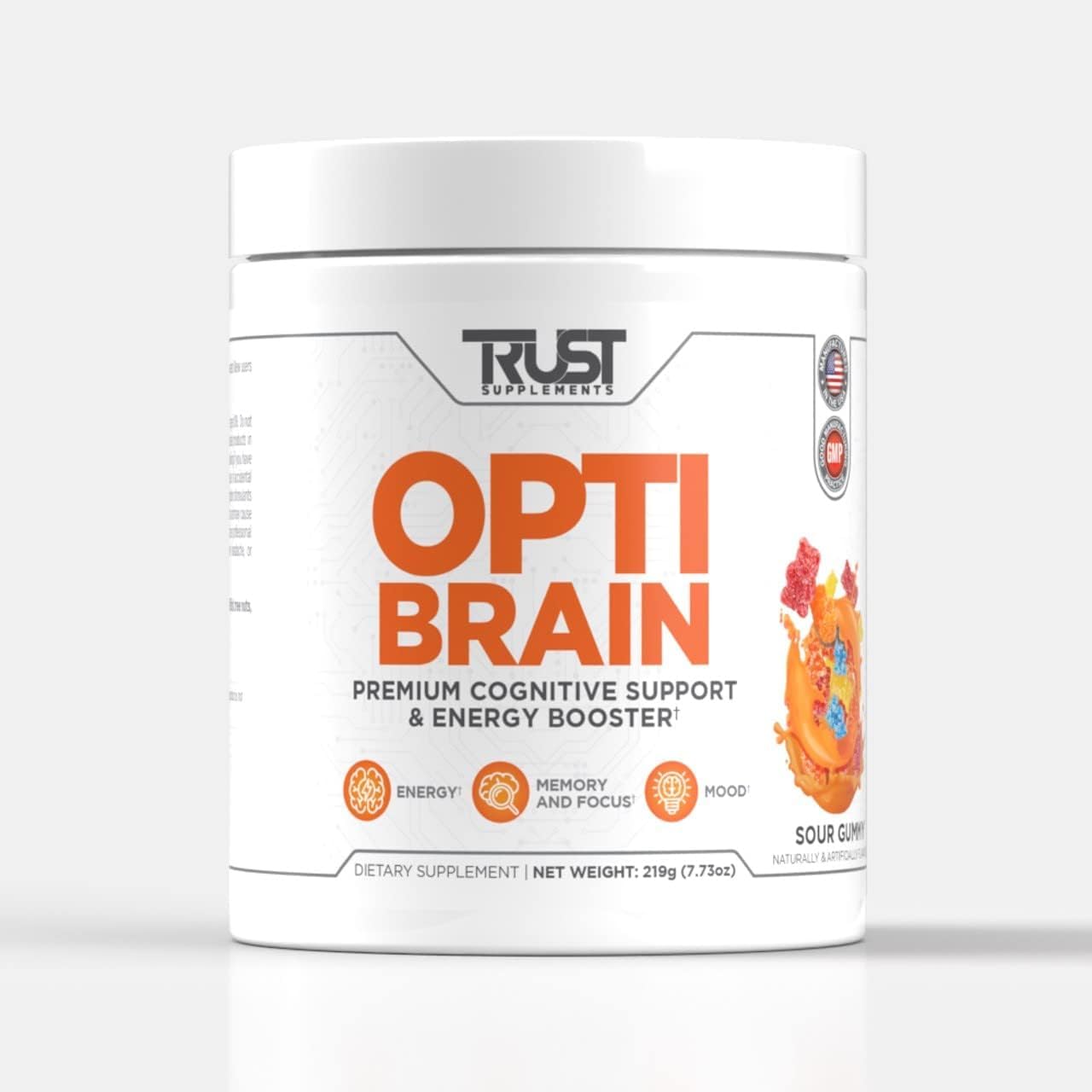 Opti Brain - Enhance Memory and Focus, Nootropics Brain Support for Energy, Brain Booster for Health with Energy and Focus - Premium Energy Enhancers (30 Servings)