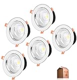 Foco Downlight LED 20W Redondo Ø138mm Empotrado (Pack 5) Aro Blanco Luz Neutra 4500k, ONSSI LED